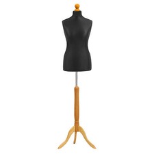 Tailors Dummy 14/16 Black Dressmakers Bust Retail Display Fashion Mannequin ❤