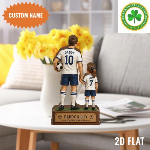 Custom soccer dad wooden block - wooden,