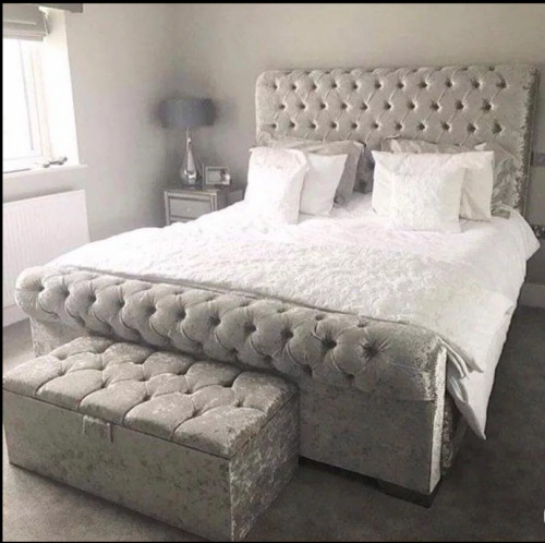 Chesterfield sleigh bed all - sleigh, in