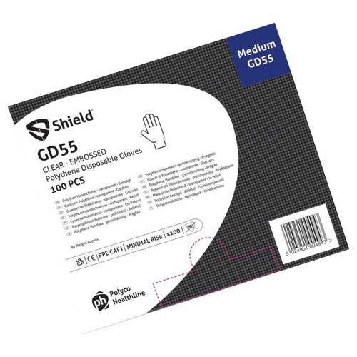 Clear embossed polythene - clear,
