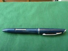 VINTAGE PLATIGNUM LEVER FILL FOUNTAIN PEN - DARK BLUE (SPARES OR REPAIRS)