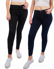 Ex UK Brand Sculpt & Shape Skinny High Waisted Rise Ladies Jeans Stretchy Denim