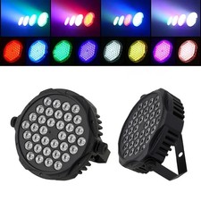 36 LED Par Can Uplighter Stage Lights Portable Disco Bar DMX RGB Lighting Effect
