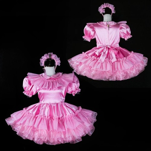 Girl maid sissy lockable pink - maid,