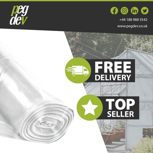 250g clear polythene - 4m,