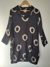 Masai Clothing Company Cowl Neck Silky Relaxed Fit Tunic With Pockets Size 10-14