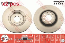 X2 PCS REAR BRAKE DISC ROTORS