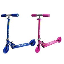 Zinc 2 Wheeled Twister Light Up Inline Scooter - Pink / Blue - Toys Gifts