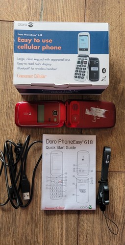 Doro phone easy 618 burgundy - phone,