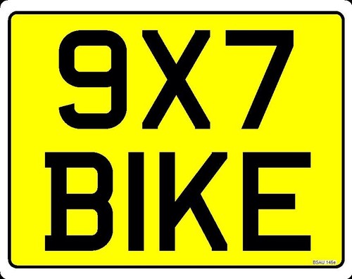 Motorcycle number plate yellow - motorcycle,
