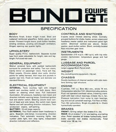 Bond equipe uk market - bond, gt