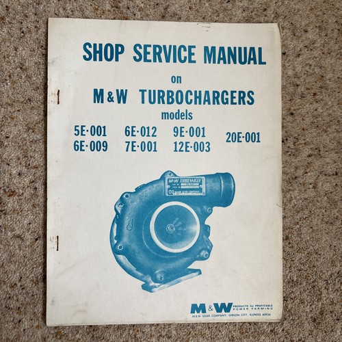 W turbocharger service - m,
