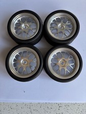 R/C 1/10 Aluminium BBS wheels & tyres  in silver