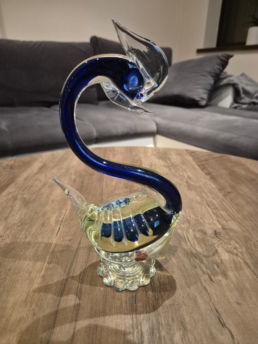 Italian murano glass swan - glass,