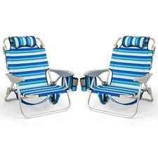 COSTWAY 2 PCS Folding Beach