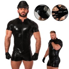 Mens Latex Catsuit Faux