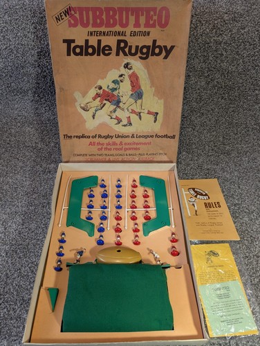 Vintage subbuteo table - subbuteo, rugby