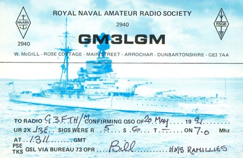 Qsl card radio uk gm3lgm - qsl,