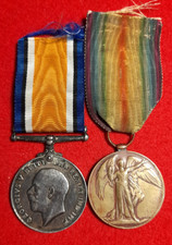 British Great War Medal Pair - Pvt A. Twelvetree Northamptonshire Regiment