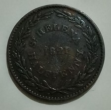 1821 ST HELENA  1/2 / Half