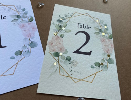 Table numbers blush pink - table,