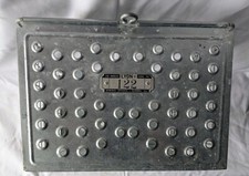 Vintage Lyon Steel Locker Basket Gym Pool Storage Organizer w/ Number Tag