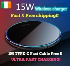Fast Qi Wireless Charger Charging Pad Mat 15W Dock Samsung iPhone 12 11 X XS XR 