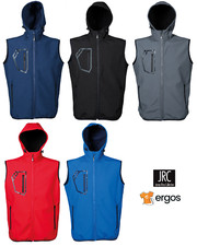 JRC Gilet STELVIO Smanicato Soft Shell Impermeabile con Cappuccio - Interno PILE