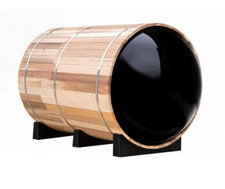 Outdoor Panoramic Barrel Sauna 2400 | Red Cedar Wood | 245 x 185 x 240cm