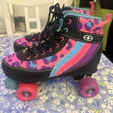 Rio Passion Roller Quad Roller Skates Retro Style Boots Outdoor Active Size 7