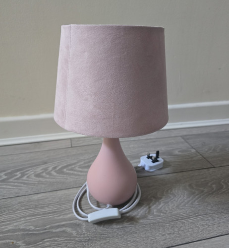 Ceramic pink table lamp - ceramic,
