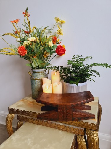 Antique wooden headrest - wooden,