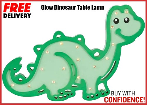 Kids green dinosaur - table, lamp
