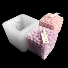 Geometry Honeycomb Candle Silicone Mold Square Beehive Soap Resin Plaster Mould