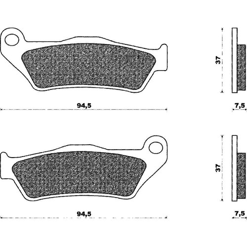 Pair brake pads for - pair,