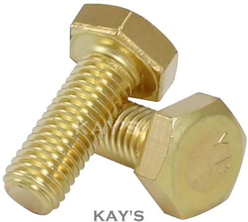 Solid brass hexagon set screws - solid,