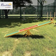 Wooden Seesaw for Large Dogs - Agility Training Equipment with Anti-Slip Surface