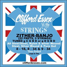CLIFFORD ESSEX ZITHER-BANJO STRINGS. TONE TESTED.