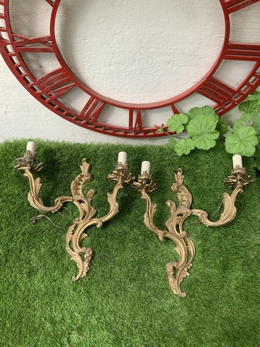 Vintage french brass wall - vintage,