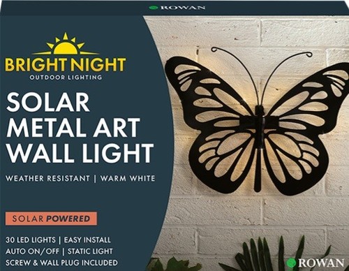 Butterfly metal wall - metal, solar