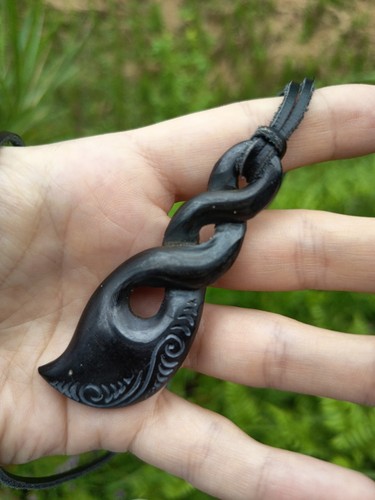 Hand carved maori - hand-carved, double