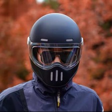 Retro Fiberglass Motorcycle Helmet Scooter Riding Full Face Motorbike Helmets