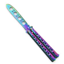 Metal Butterfly Balisong Toy Knife Steel Trainer Training Dull Tool Practice