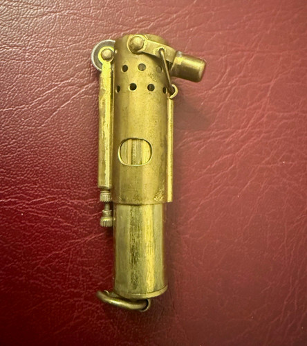Brass trench lighter antique - brass,
