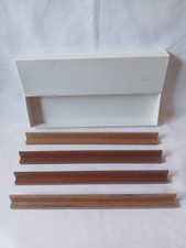 Mah Jong Tile Racks Boxed 4x Hard Wood Holders Jongg Pushers 35.5cm Rare Vintage