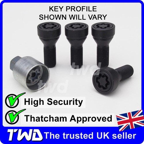 Black alloy wheel locking - black,