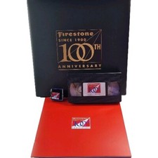 Firestone Since 1900 100th Anniversary Pack - Lapel Pin Badge, VHS Tape & Book
