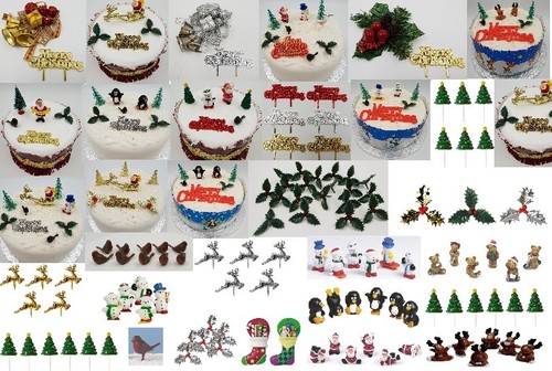 Cake decoration sets santa - decoration,
