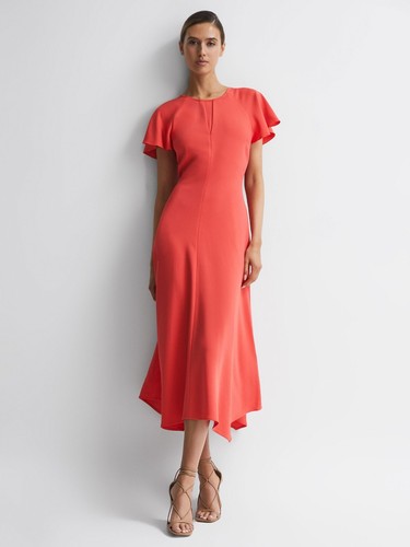 Reiss eleni cap sleeve - eleni, midi