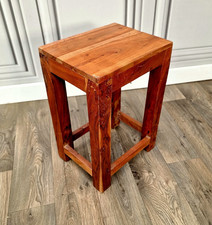Chunky Side Table Heavy Rustic Wood Coffee  - Solid Sheesham ? Java ?